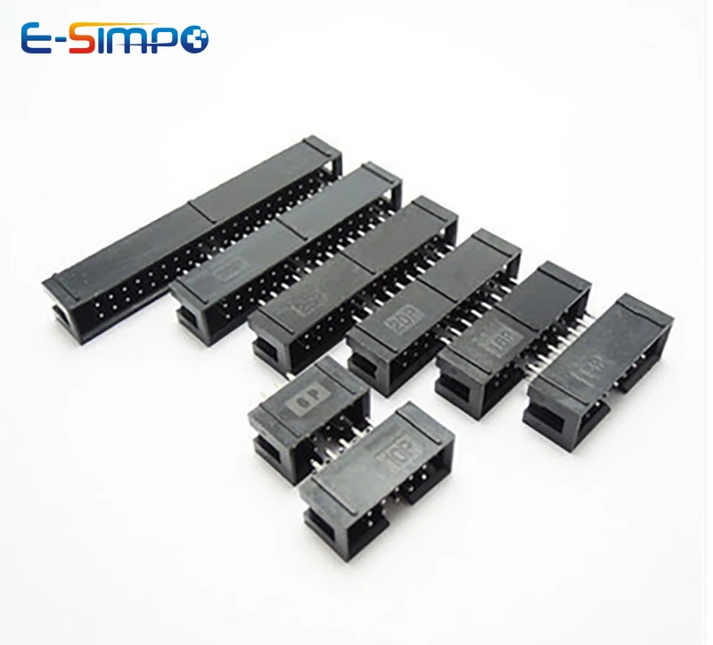 10pcs DC3 2.54mm 0.1" Pitch Straight Right Angle SMT Double Row DC3-6/8/10/20/30/40/50P ISP Male Pin IDC JTAG Socket Box Header - Image 5