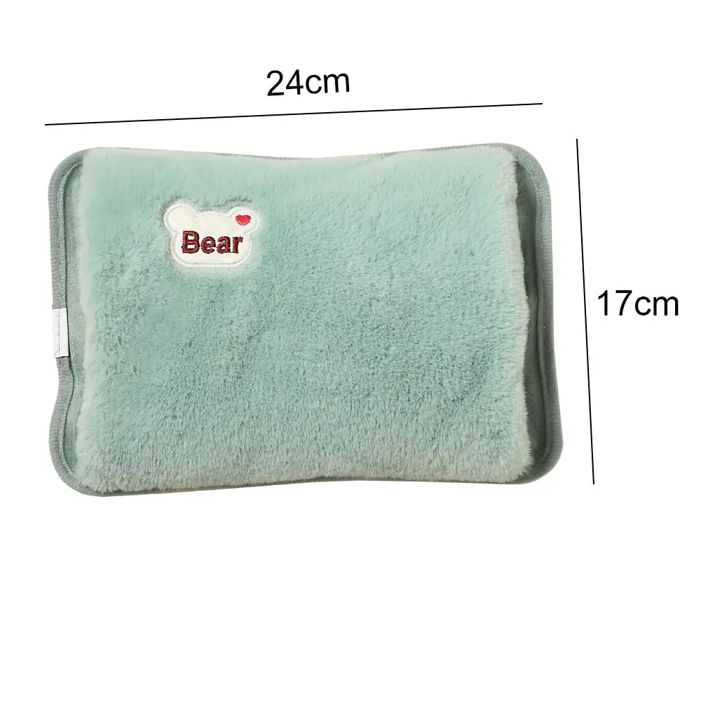 Rechargeable Electric Hot Water Bag Safety Rabbit Fur Reusable Hot Water Bottle Hand Warmer Heat Pack