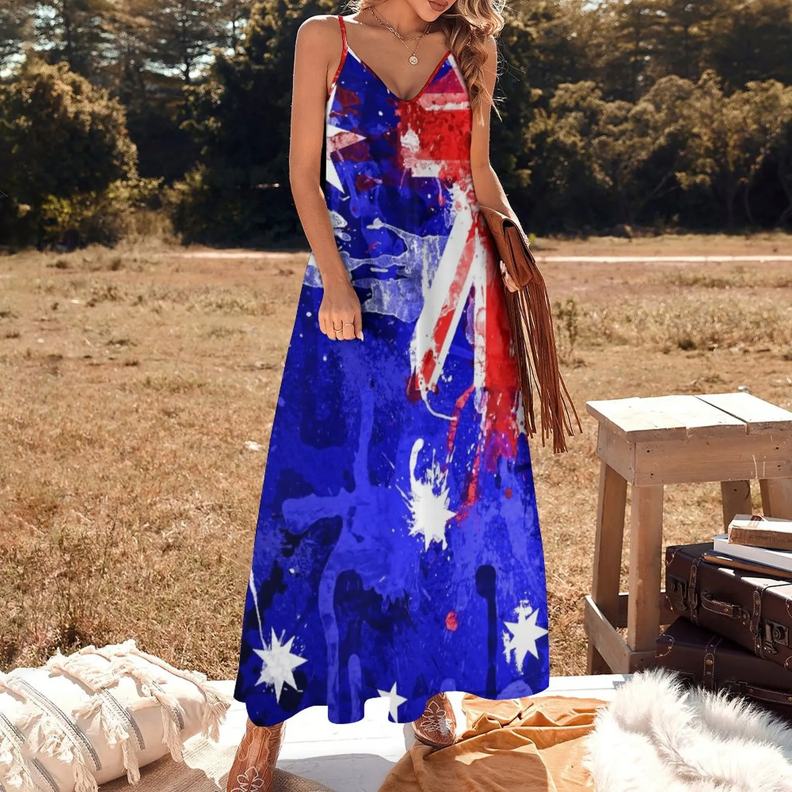 Australian Flag Graphic Design Sleeveless Dress summer dresses ladies 2023 dress dresses