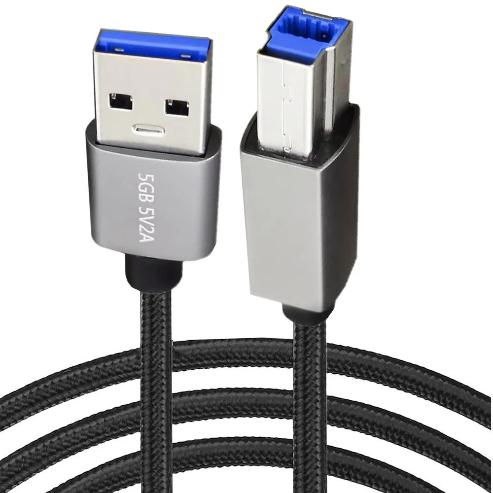 USB 2.0-Kabel ein Stecker zu B-Stecker, Supers peed USB 3,0 A zu B-Kabel-für Scanner, Drucker, externe Desktop-Festplatten und mehr