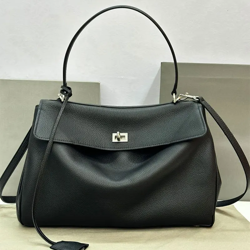 

Cowhide Crossbody Bag Luxury Design Tote Bag Genuine Leather High Quality Underarm Shoulder Purse Versatile Casual Handbag Women