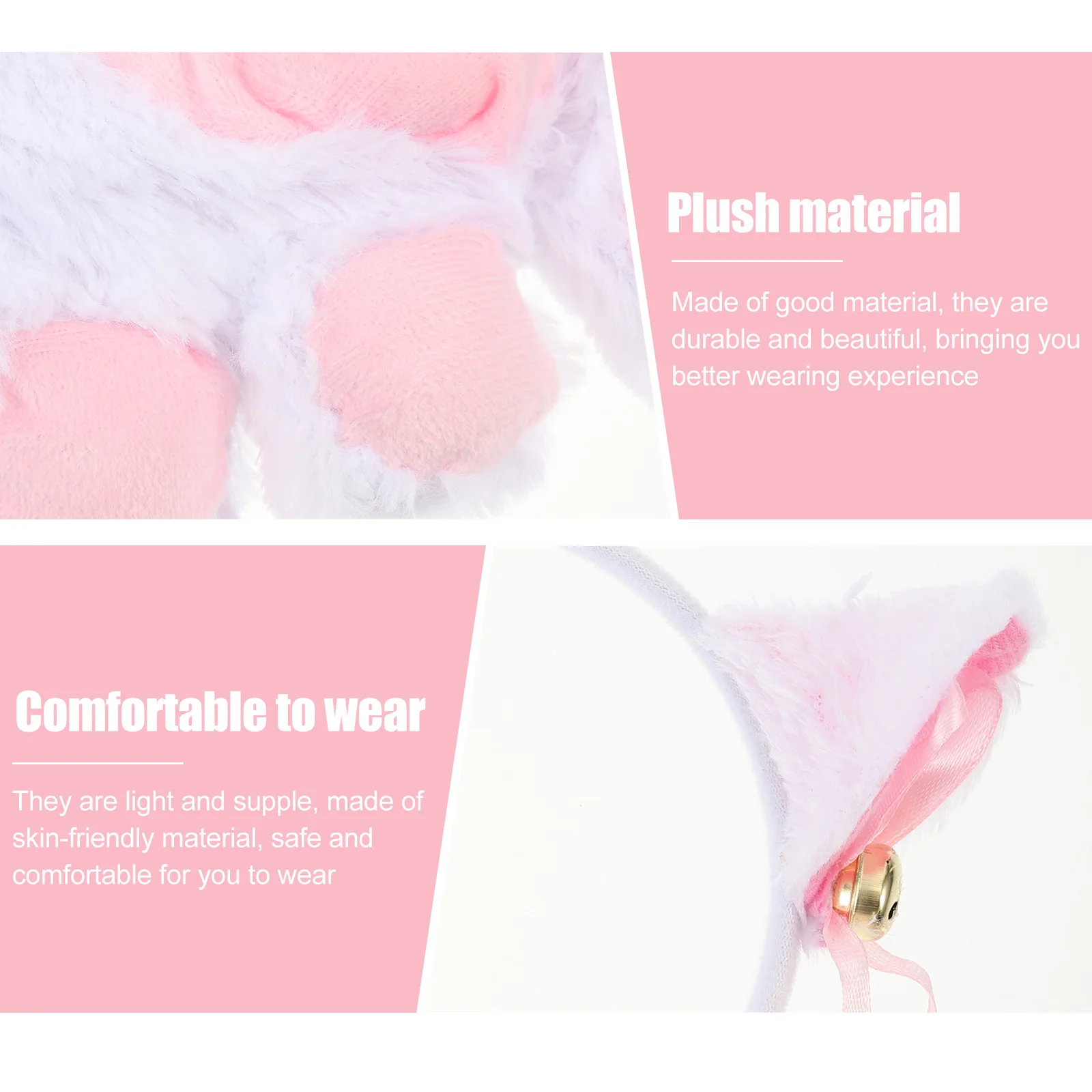 مجموعة واحدة من قفازات مخلب القطط، إكسسوارات أزياء القطط اللطيفة، خفيفة ومريحة وصديقة للبشرة لحفلات الهالوين وعيد الفصح