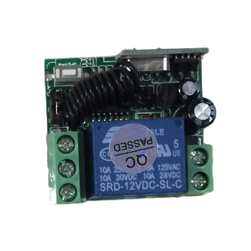 Novo 433 mhz universal sem fio interruptor de controle remoto dc12v 10a 1ch relé módulo receptor com rf remoto 433 mhz transmissor