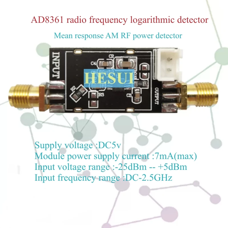 AD8361 كاشف الطاقة المتوسط المستجيب للميكروويف RF كاشف الطاقة 2.5 جيجا هرتز مقياس الطاقة الحقيقية RF وحدة كشف اللوغاريتمي