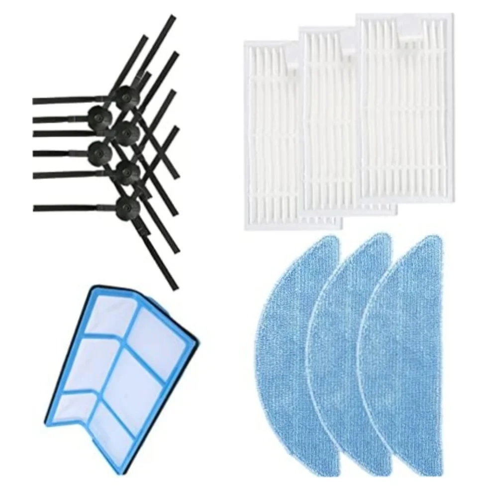 For ILIFE V5 for S for PRO V5S for PRO Robotic For Vacuum Cleaner Spare Parts Kit with Primary Filter Side Brushes and Cloth Mop