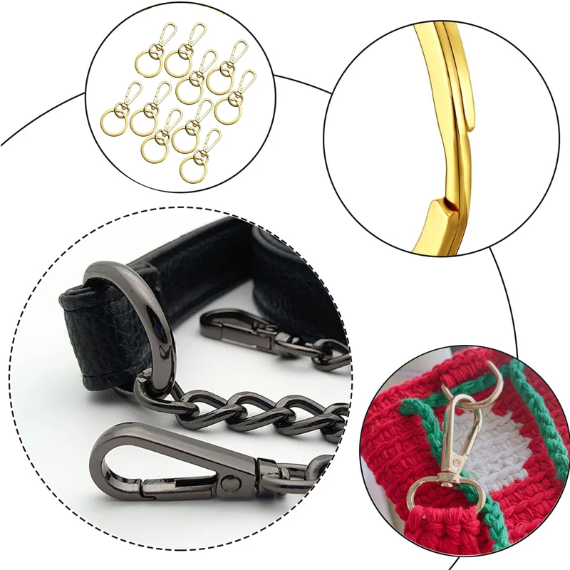 5pcs/metal key chain Rhodium Lobster Clasp Clips Key Hook Keychain Split Key Ring Findings Clasps Keychains Making.