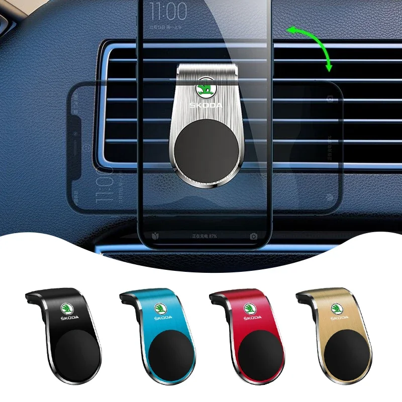 Car Magnetic Phone Holder Mobile Phone Mounts For Skoda Octavia MK2 MK1 2 3 A5 A7 A8 RS Fabia Karoq Superb Rapid Kamiq Scala