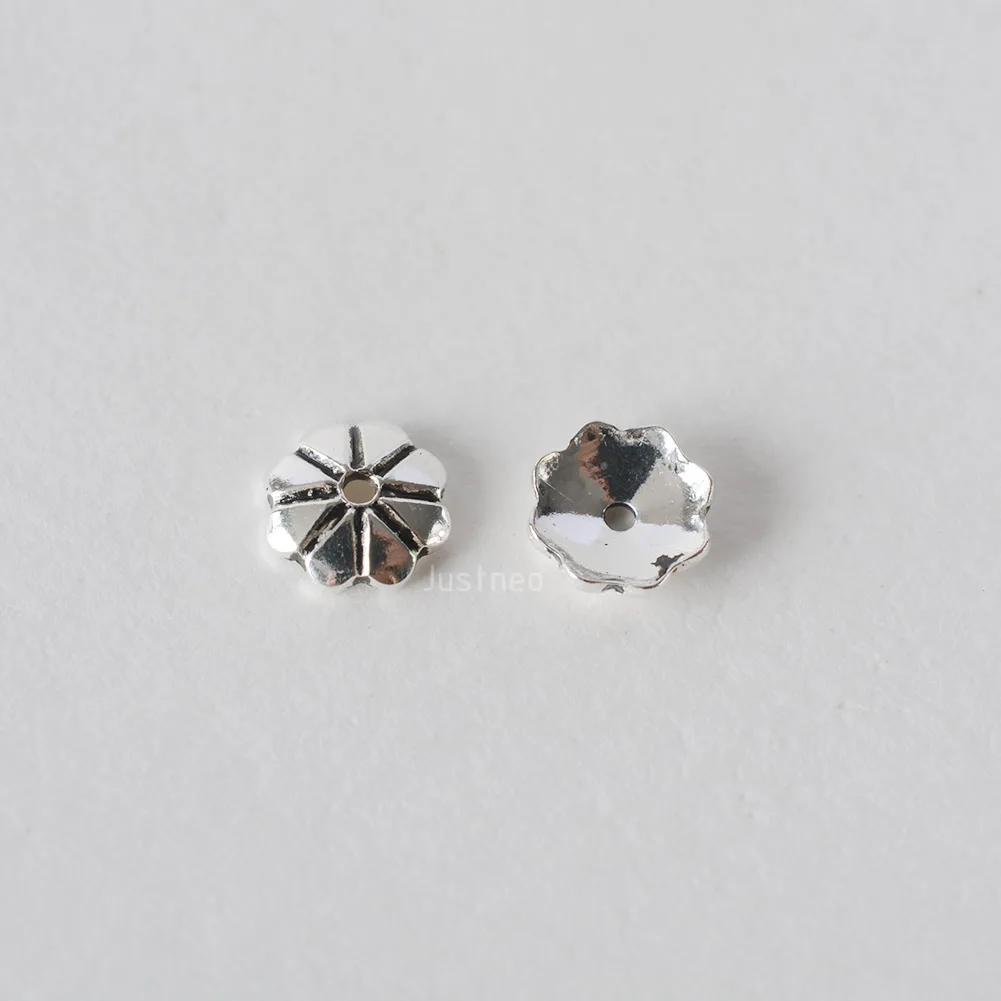 solid 925 sterling silver bead cap, spacer bead caps, jewelry diy silver findings/components PA355