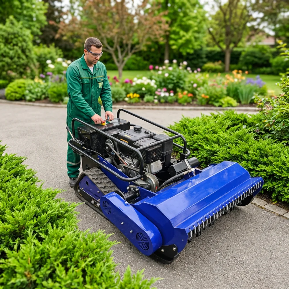 Factory Direct Sales Width 800/1000/1200mm Zero Turn Battery-Powered Flail Lawn Mower with 459CC Engine for Estate Lawns