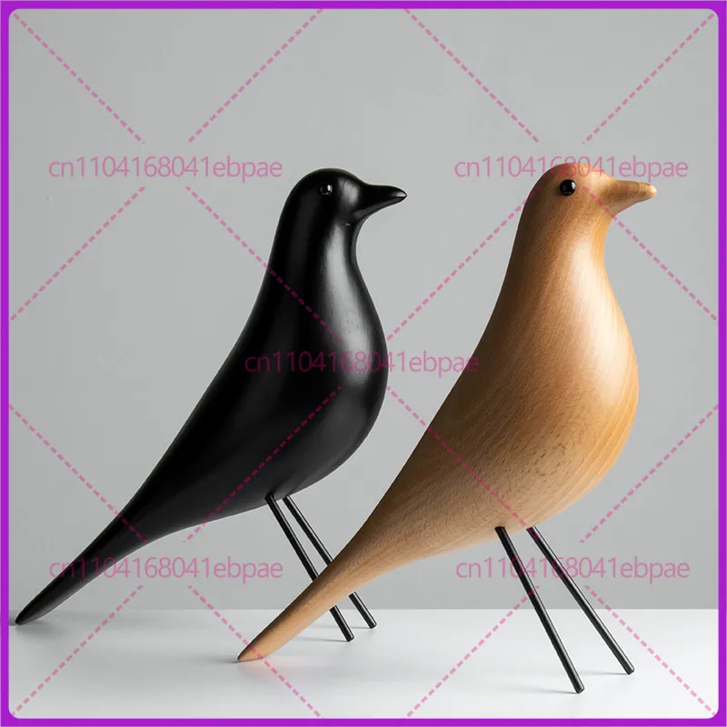 

Pigeons Wooden Birds Soft Decorations Nordic Soft Decorations High-end Ornaments Creative Bookshelf Decorations Wooden Crafts