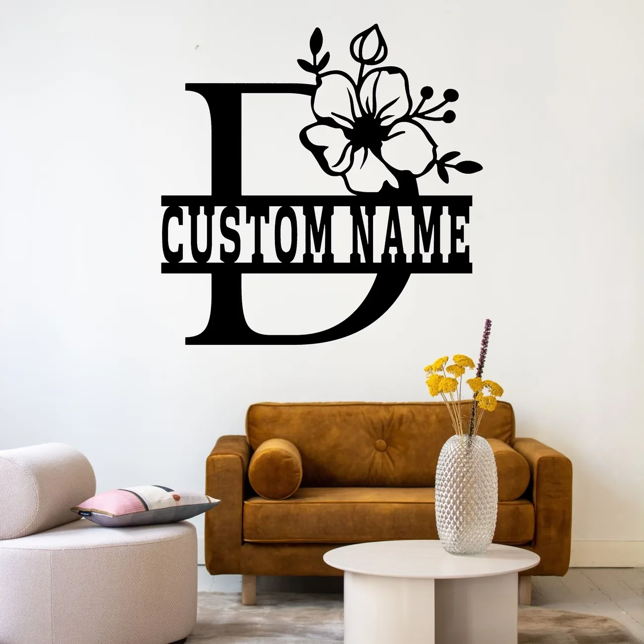 Custom Family Name Metal Sign - Personalized Last Name Door Wall Mural,Home Decor for House warming, Christmas, Wedding Gift