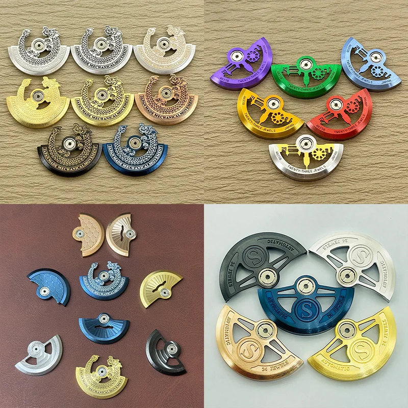 Customized Multiple styles Oscillating Weight Rotor for NH35 NH34 NH36 NH38 NH39 4R 7S Movements - Watch Movement Replace Parts