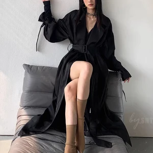 Lautar-Tench-Mantel lang grün für Frauen mit Gürtel, einzeln 8 Hauptverkäufe hauptsächlich Frauen für Frauen - №8