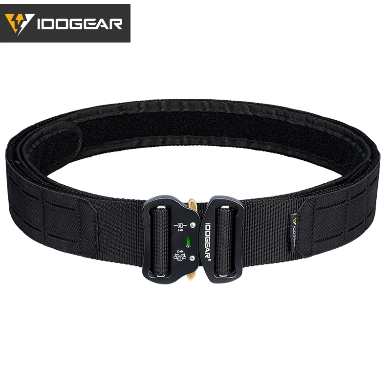 IDOGEAR 2 inch tactische riem snelsluiting metalen gesp MOLLE laser herenriemen Camo 3415