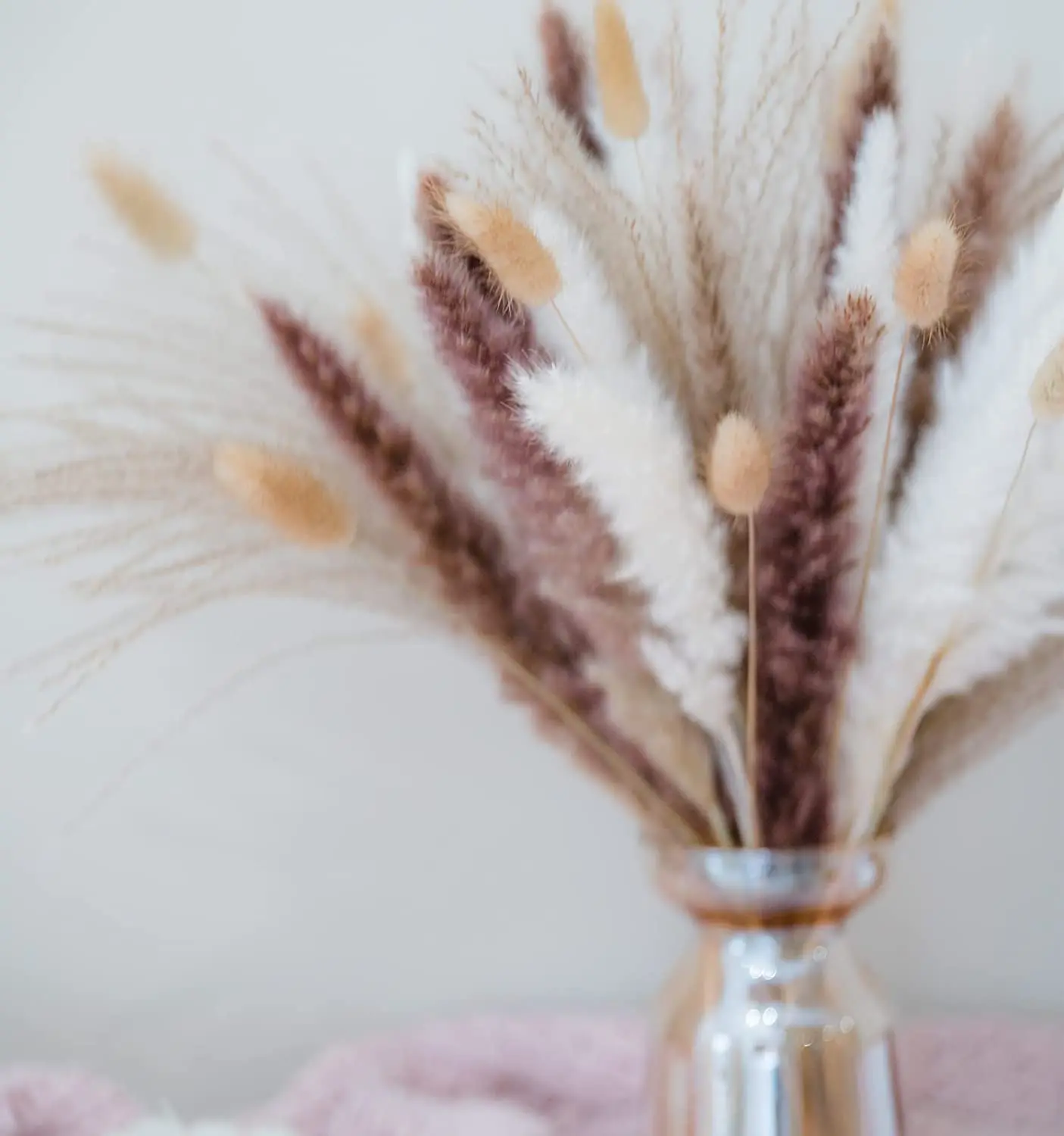 40 pz naturale soffice pampa erba Phragmites coda di coniglio Bouquet di erba Boho Nordic casa matrimonio composizione floreale decorazione