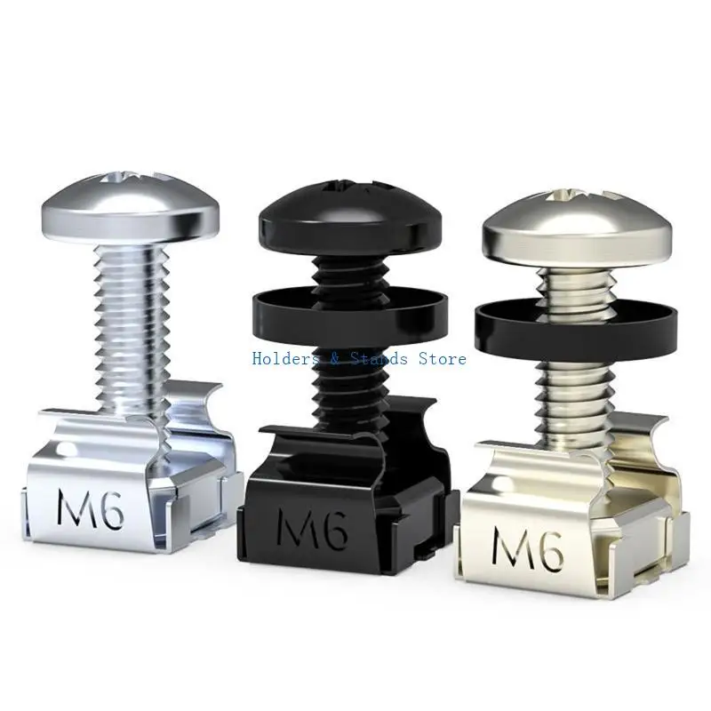 Y4UE M6x12mm 16mm Rack Server Cabinets Server Shelves Mount Rack Mount Screw