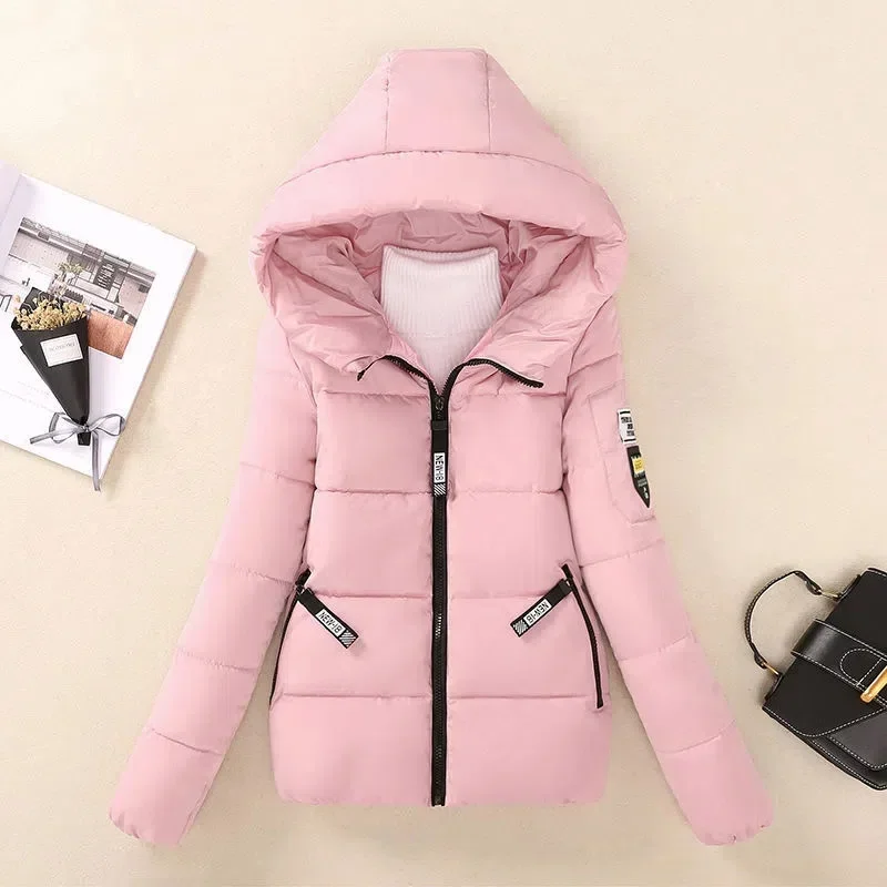 2024 New Winter Jacket Women Parkas Hooded Short Coats Female Parka Warm Thicken Jacket Korean Loose Cotton Padded Outwear