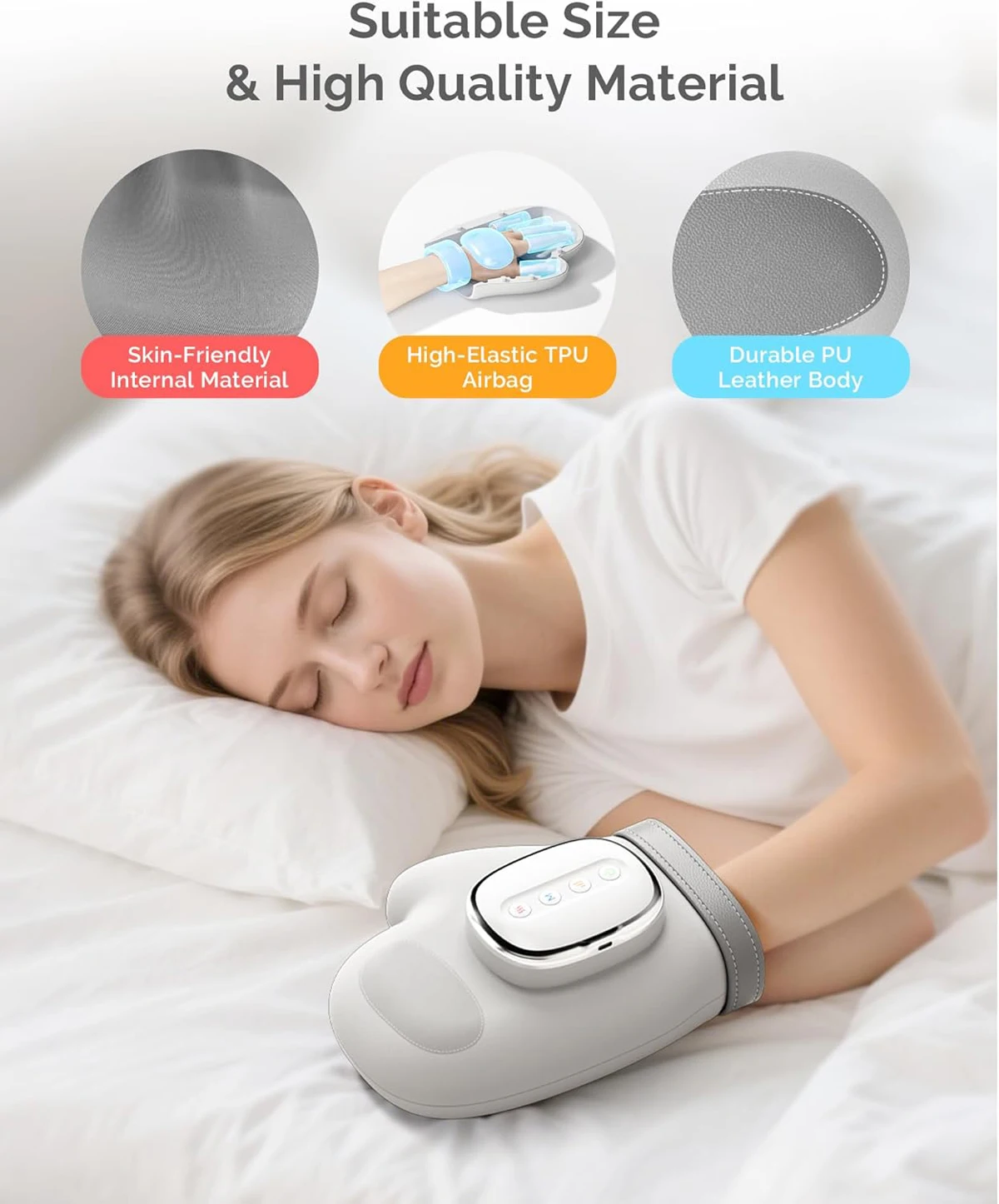 Hand Massager with Airbag Compression Finger Wrist Palm Massage Machine Vibration Glove for Hand Muscle Relax Gift for Men Women view 5