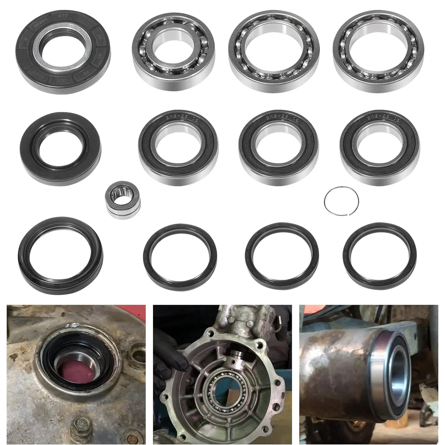 

TML Rear Differential & Axle Bearing Seal Kit for 1997-2017 Honda TRX 250 Recon TE TM ES, 250 EX X Sportrax