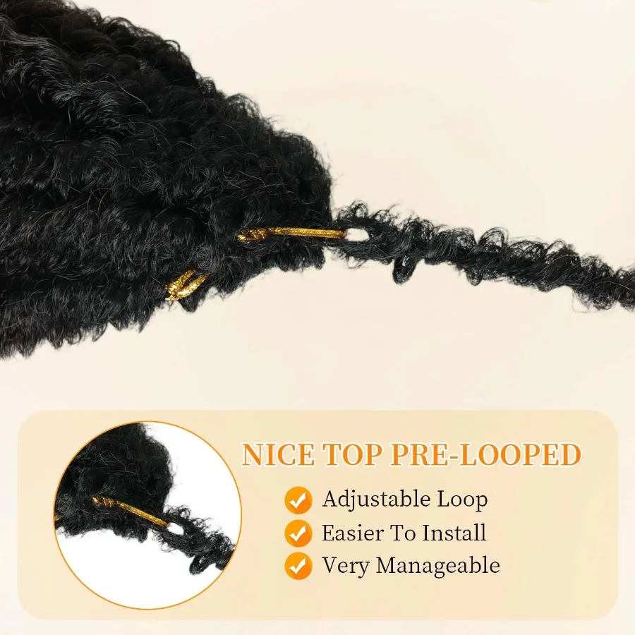 العنوان: Goddess Locs الكروشيه الشعر 6 عبوات 16 بوصة مستقيم فو Locs الكروشيه الضفائر قبل يحلق مجعد لينة الاصطناعية أومبير Braidin