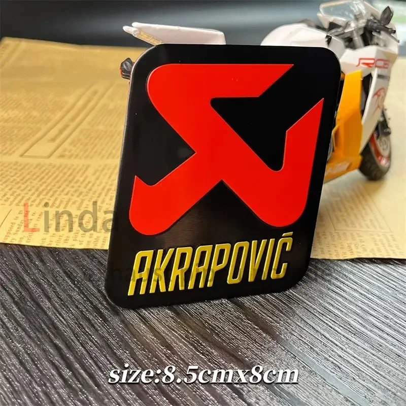 For Akrapovic Motorcycle Exhaust Sticker Metal Aluminum Label Heat Resistant Car Sticker