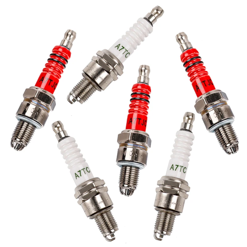 1/2Pcs Racing Spark Plug 3 Triple Electrode A7TC A7TJC For GY6 CG 50 70 110 125 150CC Motorcycle Atv Scooter Dirt Bike Go Kart