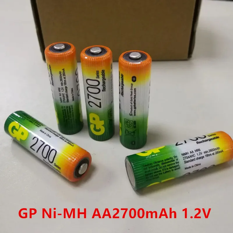 Solar battery Ni-MH AA 2700mAh 1.2V GP rechargeable battery large capacity for KTV microphone, wireless mouse, solar light, toy