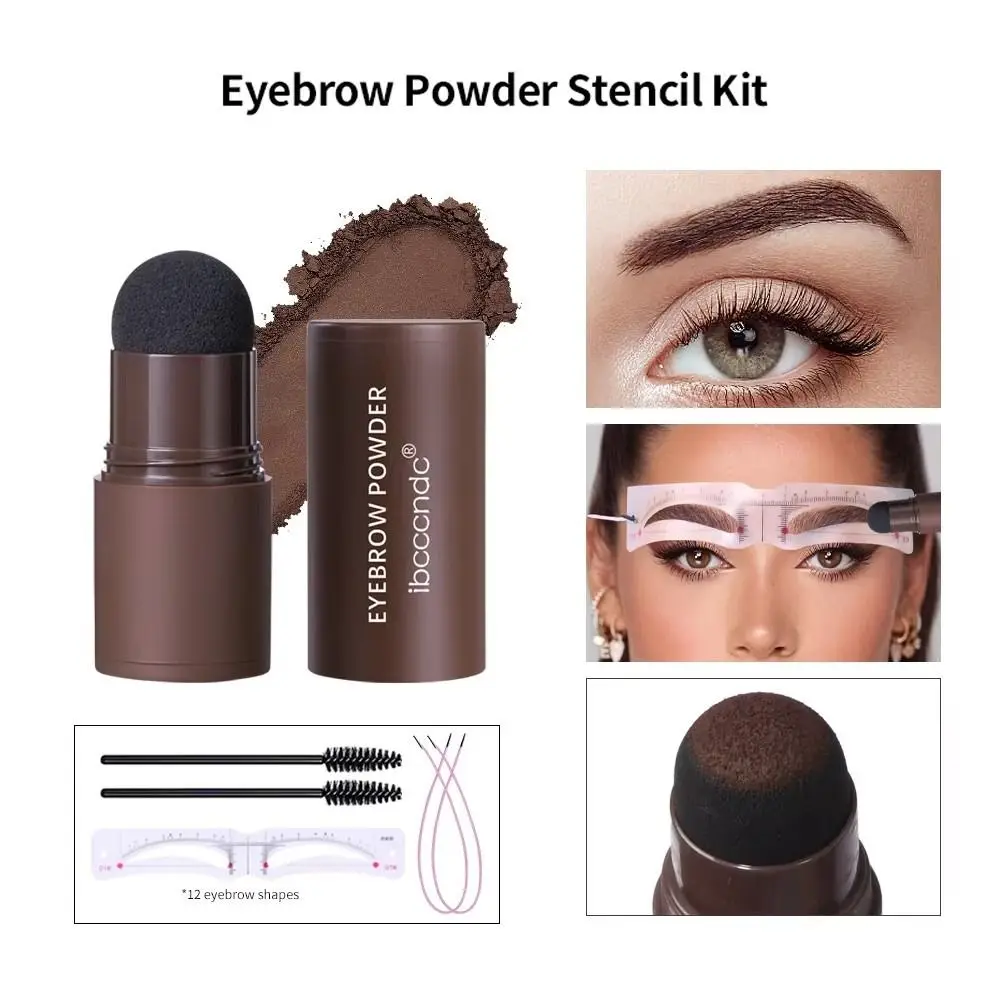 Long Lasting 3 In 1 Eyebrow Stamp Kit Waterproof Brow Powder One Step Eyebrow Stamp Shaping Kit Repeatable Brow Stamp