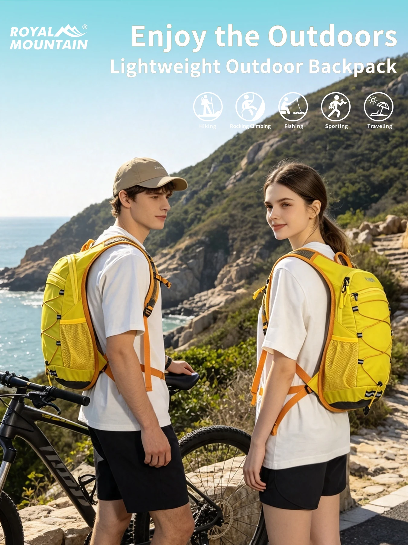 15L leichter Trinkrucksack für Kurzstreckenwanderungen, geeignet für maximal 1,5L Wasserbeutel, wasserabweisendes Gewebe – Detail 1