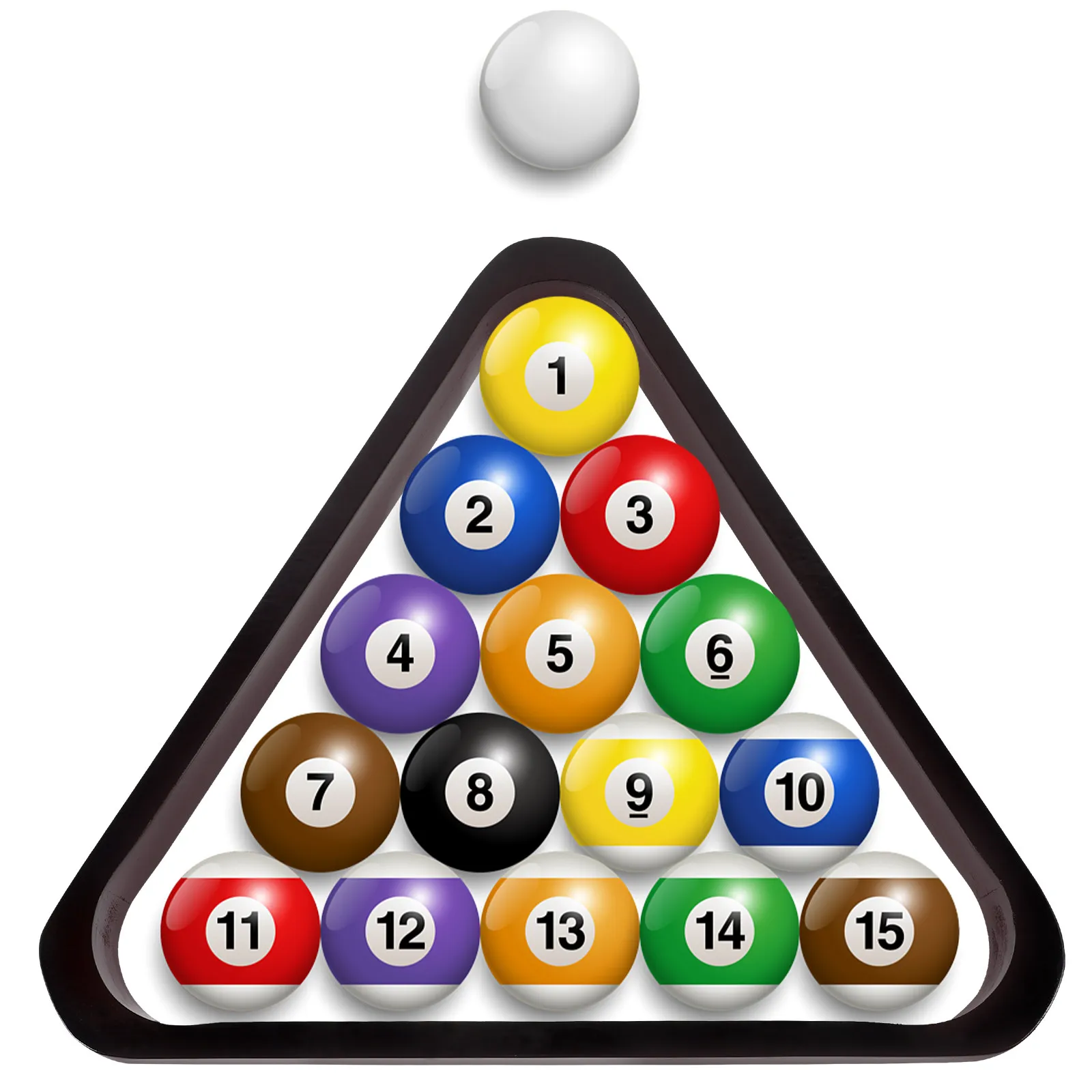 

Billiard Triangle Rack Sturdy Wooden Pool Table Ball Organizer Smooth Finish for All Billiards Stable Snooker Balls