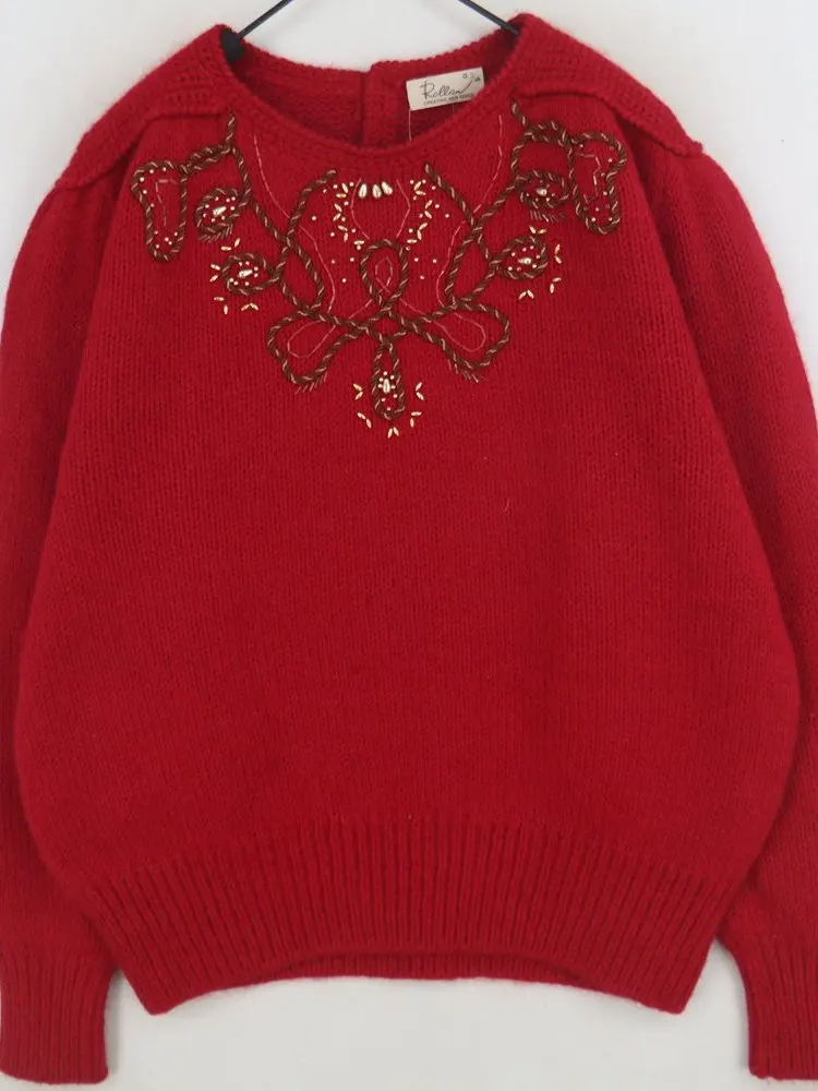 Vintage Handmade Hooked Flower Oversized Sweater Contrast Color Artistic Sle Long Sve round Ne Open Cardigan for Women