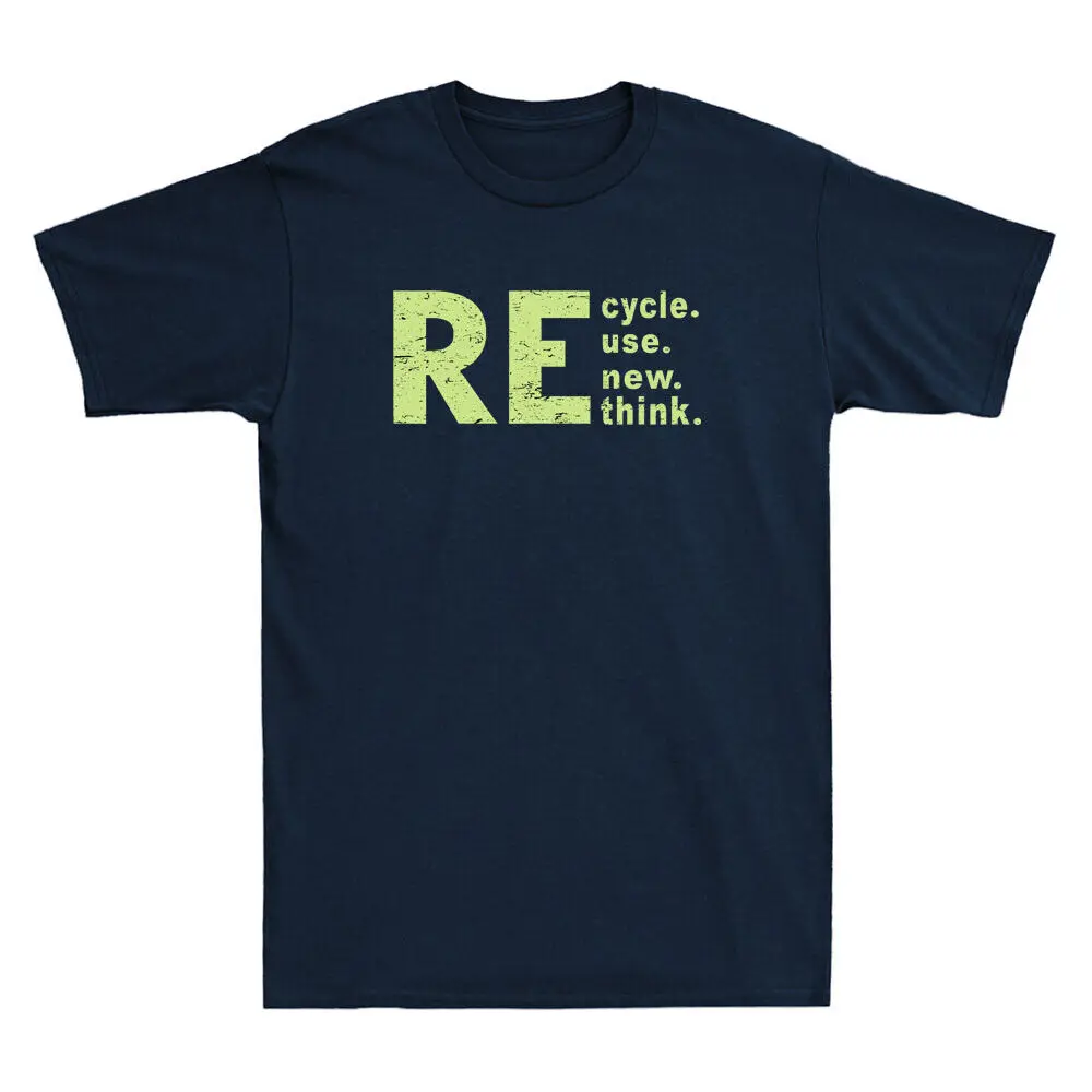 Recycle Reuse Renew Rethink Crisis Environmental Activism Vintage Men's T-Shirt