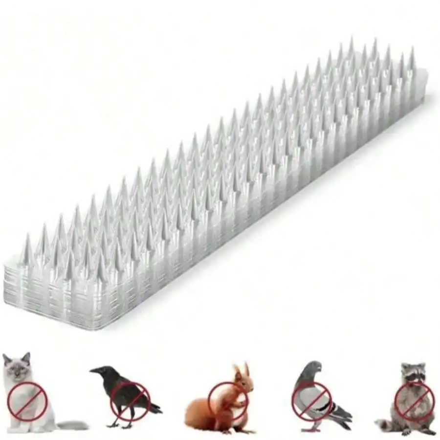 10Pcs Plastic Bird Spike Strips Repellent for Cats Anti Pigeon Repeller Outdoor Squirrel Garden Fences Bird Control Spikes