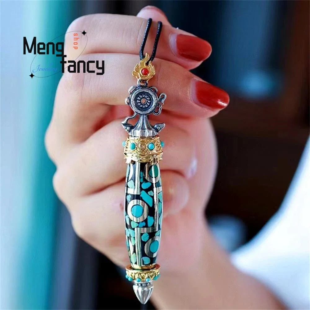 

High Porcelain Blue Turquoise Splicing Nine Eyes Sky Bead Neck Ornaments Luxury Quality Jewelry Fashion Popular Holiday Gifts