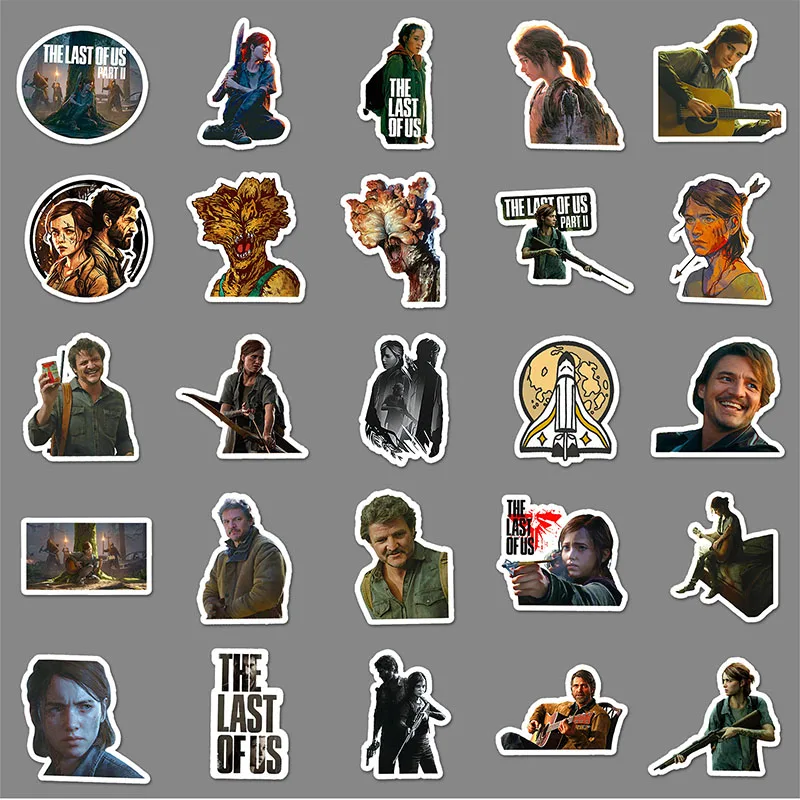 Bandai 50PCS The Last of Us DIY Stickers Phone Trunk Refrigerator Waterproof Anime Stickers Anime Figure Image Toys Sticker Gift