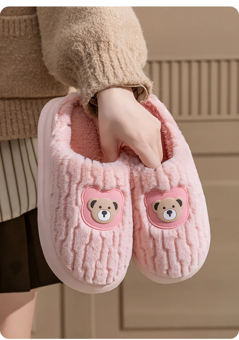 Indoor-Woll- und Samt-Hausschuhe für Damen und Herren – Neuheiten Herbst/Winter 2025 – Warme Thermo-Hausschuhe für Zuhause – Detail 4