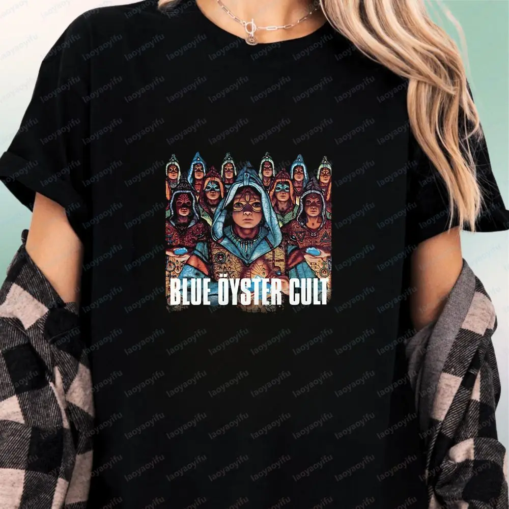 Blue Oyster Cult - Fashionable Men's and Women's Unisex Short-sleeved T-shirt with Trendy Pattern Featuring The Band's Logo