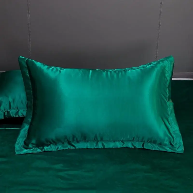 

2pcs Lot Class A Home Textile Pillowcase Solid Color Summer Cool Ice Silk Pillowcase Comfortable Sleeping Pillowcove