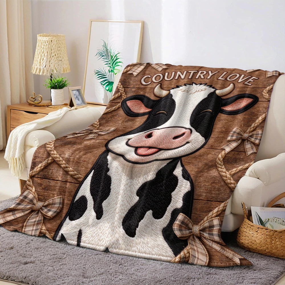 Stitch Blue Ginger Cozy Flannel Fleece Blanket Lightweight Plush Throw Blanket for Sofa Bed Travel Camping Warm Blanket