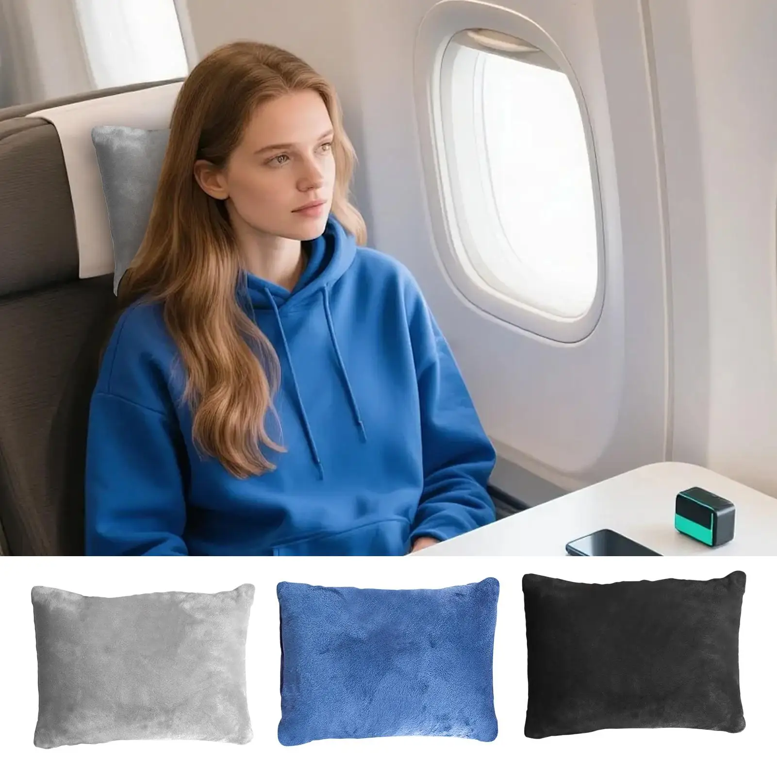 Small Pillow 2 Pieces Soft Cushion 11 x 7 Inch Nap Pillow for Kids Pet Neck Wrist Waist Knee Bed Chair Sofa Camping Desk Travel