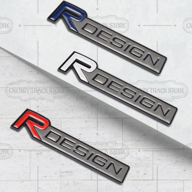 Car Sticker R Design Logo Front Grille Emblem Side Fender Rear Trunk Badge For Volvo V60 S40 S60 XC40 XC60 XC90 V90 V70 XC70 C70