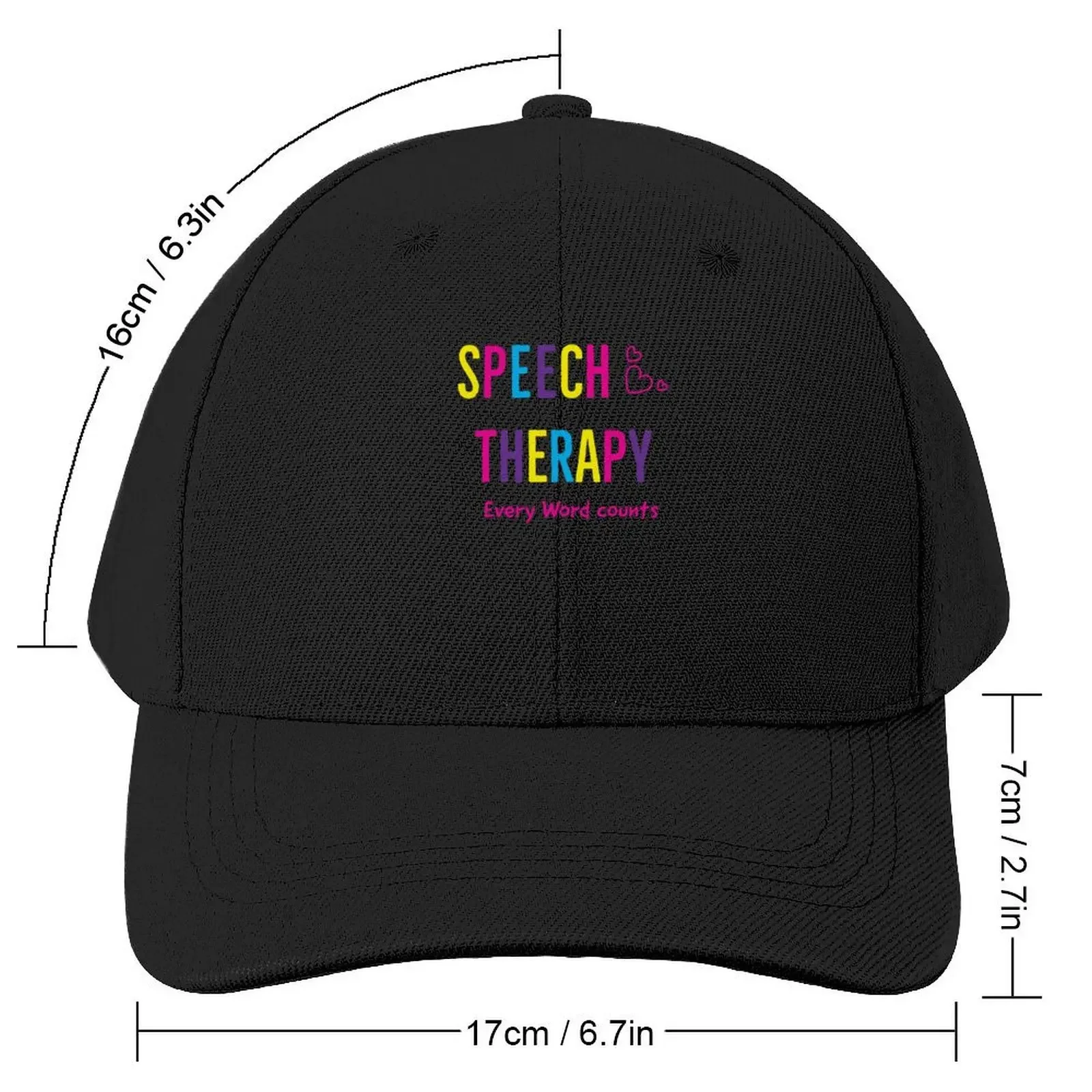 Speech Language Pathologist Outfit gift -Therapist - Speech Therapy -SLP Baseball Cap Hat Beach Women's Beach Men's