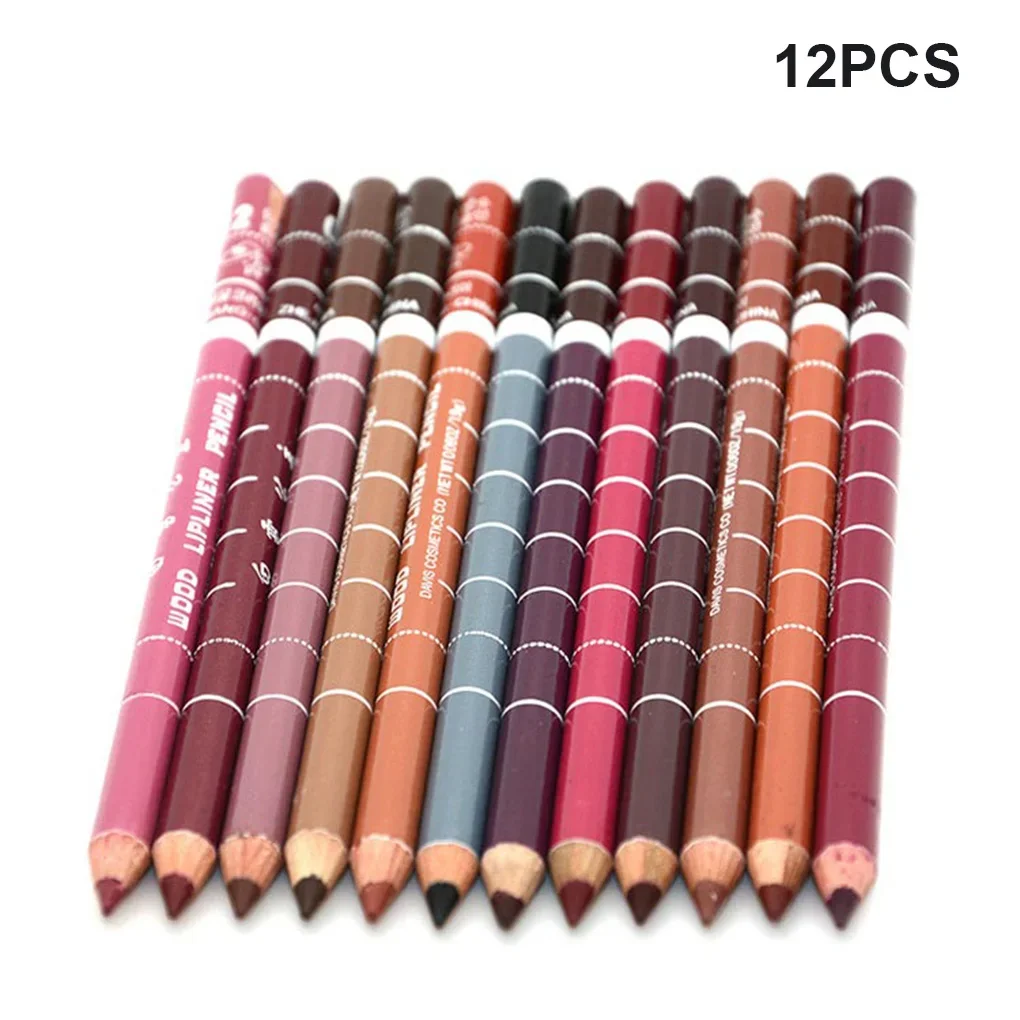 Make-Up 12 Kleuren Waterdichte Lip Liner Lippenstift Potlood Professionele Langdurige Eyeliner Lipliner Lippen Penmake Up Tools Voor Vrouwen