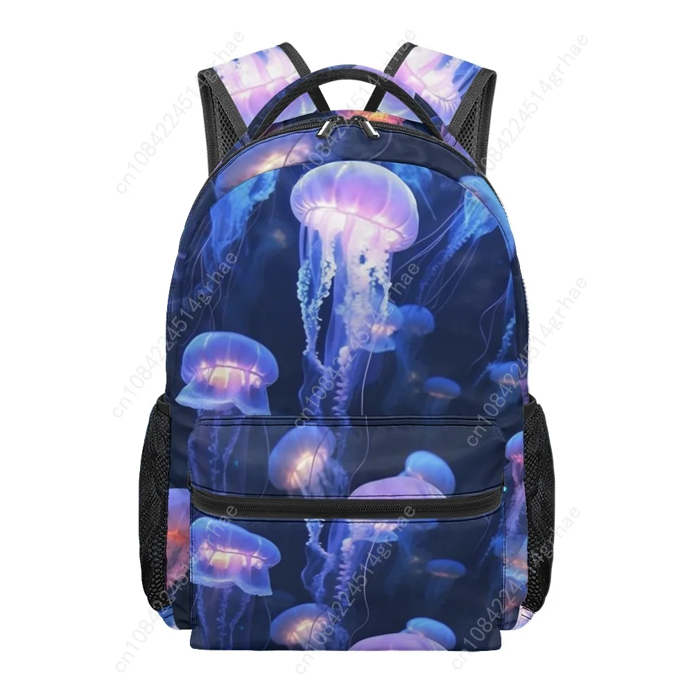 Jellyfish Printing All-over Print Student Backpack Custom Casual Suitable for Travel and Camping Lightweight, and Easy To Clean