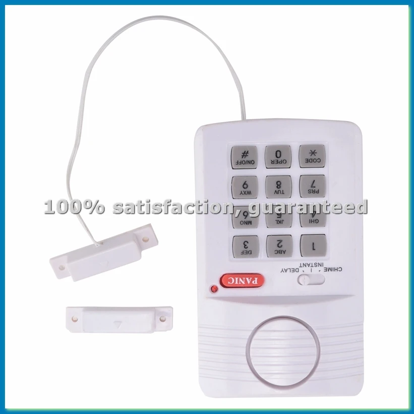 Loud Wireless Door Alarm Security Pin Panic Keypad for Home Office Garage Shed-ABVM