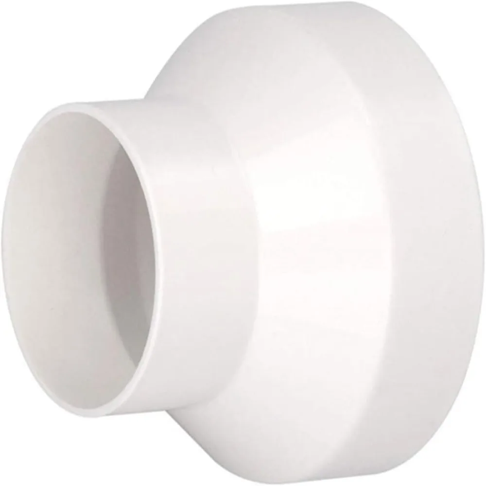 8 to 6 Inch Duct Reducer Straight Connector Inline Design Duct Increaser Robust Material ABS Plastic Ventilation Adapter