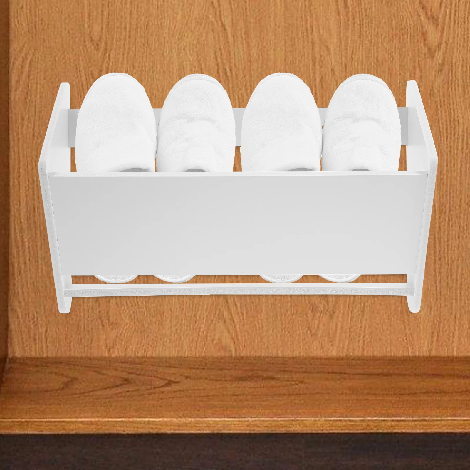 Ultra-thin Shoe Rack Pant Hangers Punching Free Back Door Shelf Home Wall Storage Pvc Wood Plastic Board Wall-Mounted