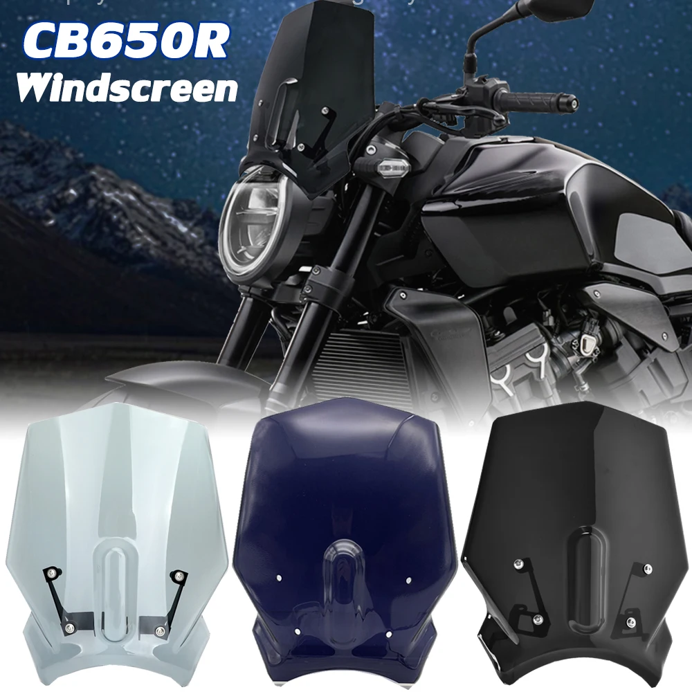 

CB650R Windscreen Windshield Airflow Screen Visor Viser Wind Deflector For Honda CB650 R 2019 2020 2021 CB 650R Accessories Moto