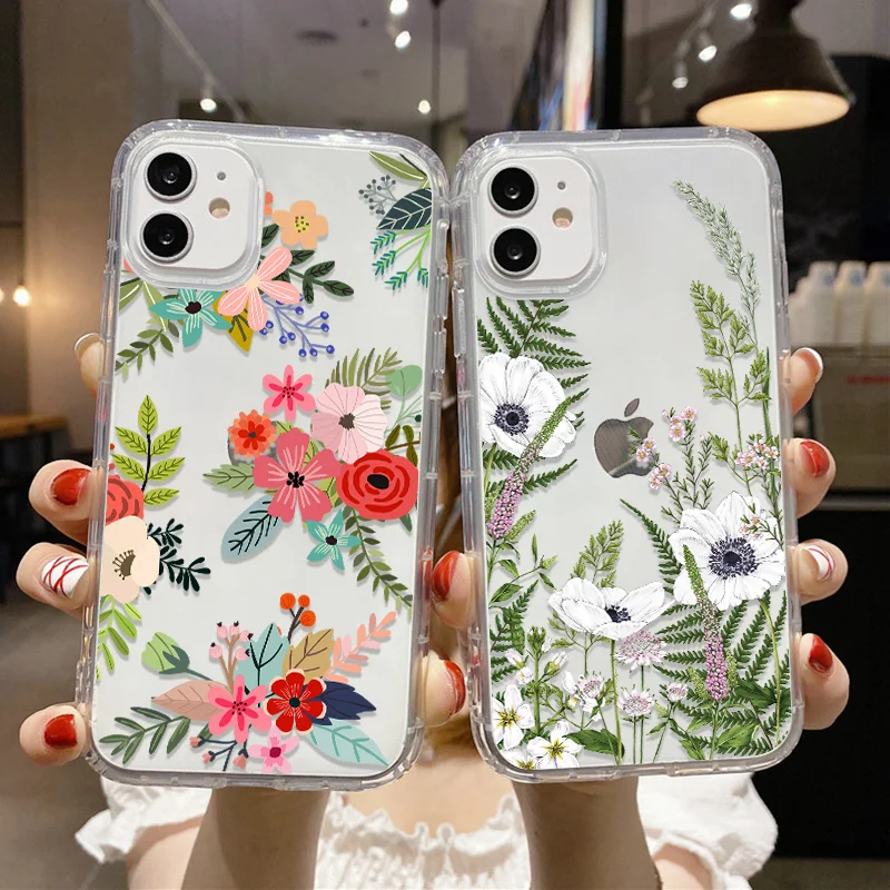 A54 5GCase For Samsung A53 5G A33 A34 A52S A12 A13 A14 A31 A22 A32 4G A50 A51 S22 Plus S21 S20 FE S23 Ultra Flower Airbags Cover