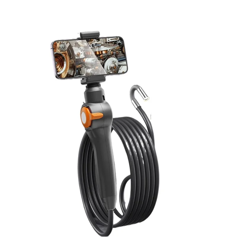 360-Degree Rotating Industrial Endoscope Car Repair High Temperature Resistant Mobile HD Camera Engine